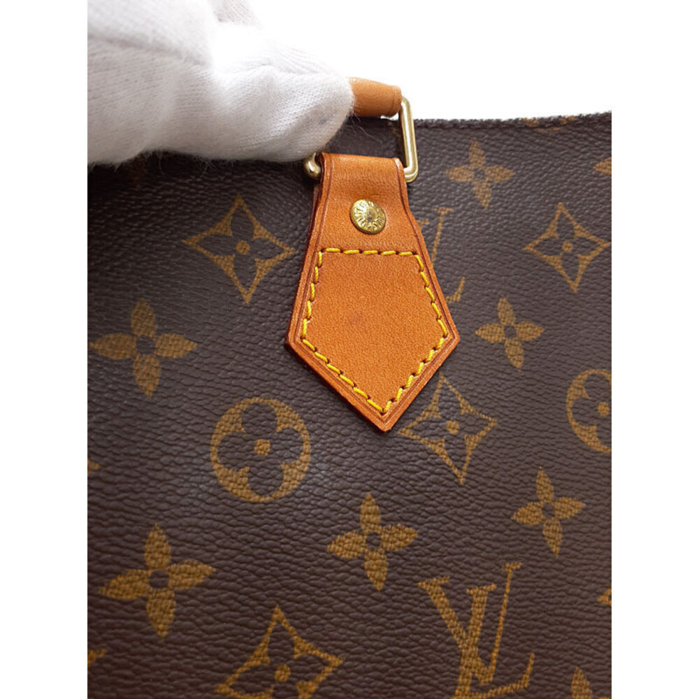 Louis Vuitton Monogram Leather Brown Sac Plat Tote Bag - Picture 7 of 8